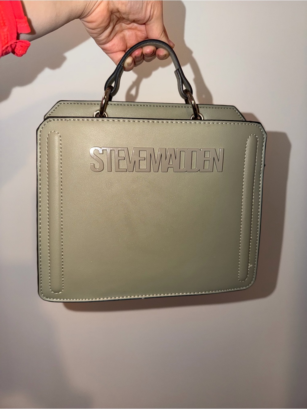 Steve Madden Olive Top-Handle Box Bag
